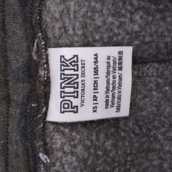 Victoria Secret PINK joggers camo XS fleece lined drawstring elastic waist - Picture 12 of 13